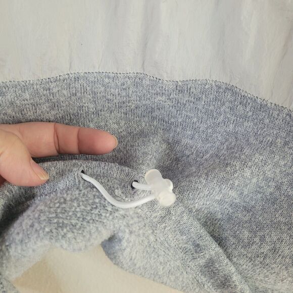 Victorias Secret Pink Sweater Small Knit Crop Gray 1/2 Zip Cinch Waist - Picture 6 of 15